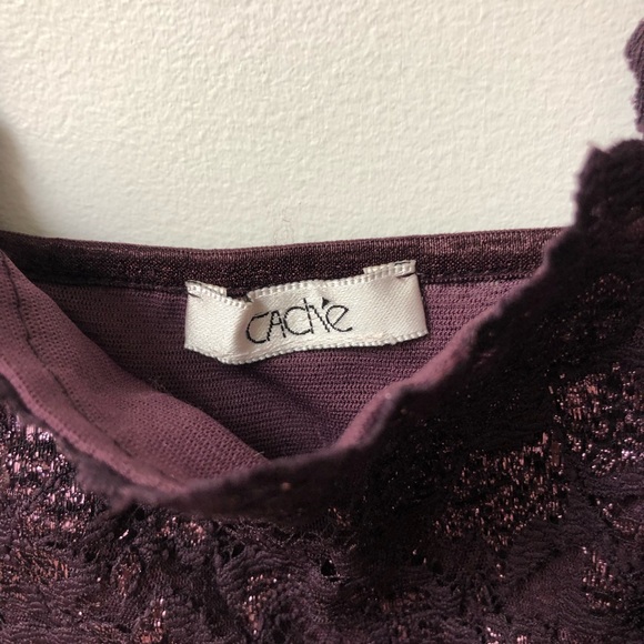 CACGE Purple lace tank top - Picture 4 of 5